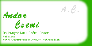 andor csemi business card
